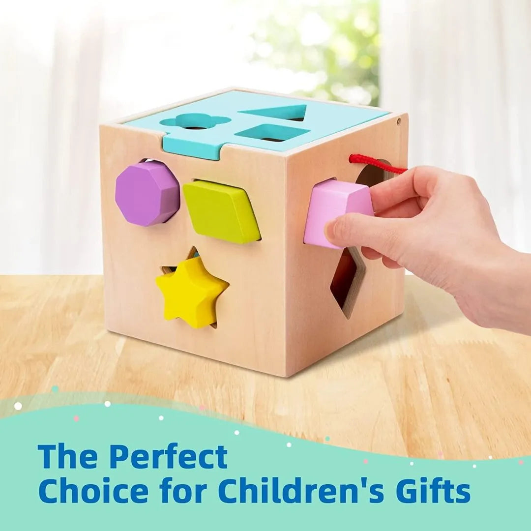 Tooky Toy Wooden Shape Sorter 12M+ – BabyCoo Aus